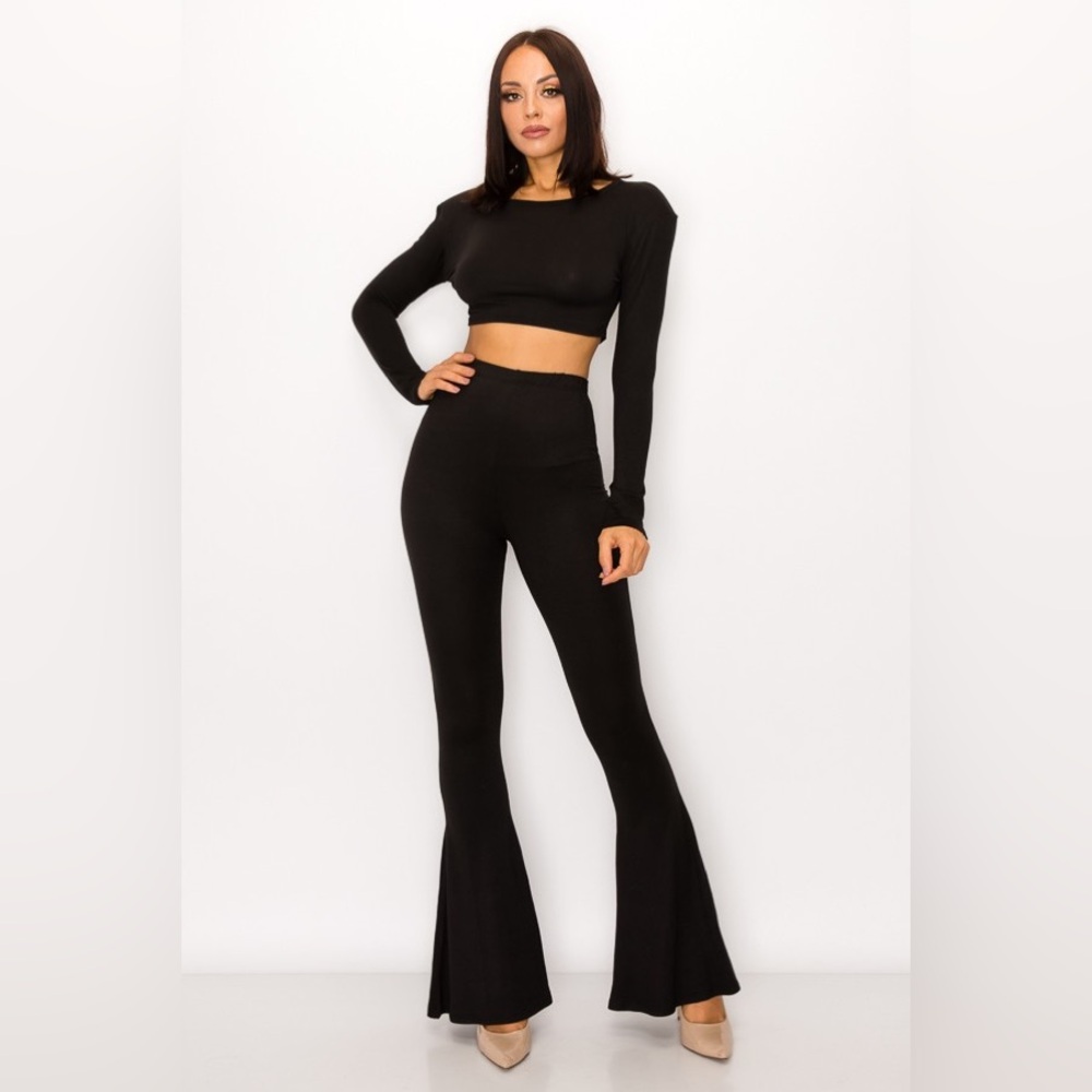 Black Boot Cut Flare Pants
